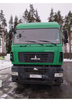 Грузовой седельный тягач МАЗ 643019-1470-012, 2016 года выпуска, зеленый