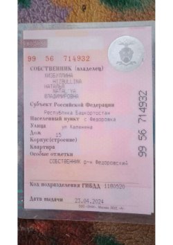 Имущество Хизбуллиной Натальи Владимировны:
КРЕПЫШ 8213 Лот №1