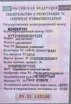 Торги по продаже имущества должник Левошик О. В. лот № 1: Легковой автомобиль УАЗ ПАТРИОТ, Год…