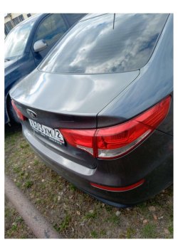 Легковой автомобиль, марка: КИА, модель: РИО, год изготовления: 2016 г.в., цвет: ТЕМНО-СЕРЫЙ, VIN:…