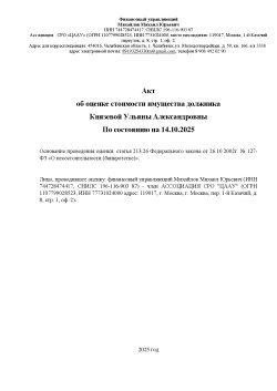 Торги по продаже имущества должника Князевой Ульяны Александровны Лот №1 Лот №1